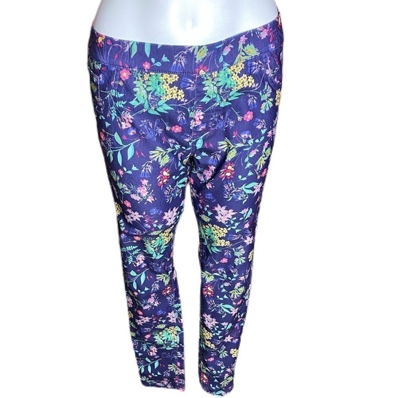 Honey Pull On Floral Blue Floral Pull On Jeans - Picture 2 of 7